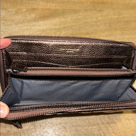 MZ Wallace Metallic Lacquer Crosby Long Wallet - Copper - Picture 9 of 14